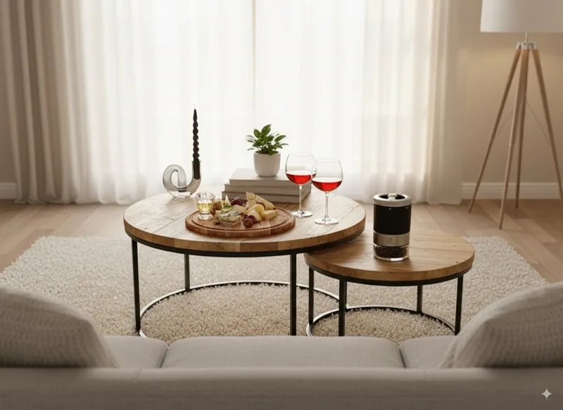 The Peugeot mill staged in a living room, produced by the team